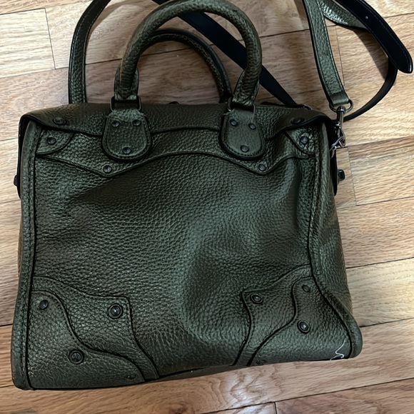 Coach metallic olive green pebble leather bag - Picture 6 of 10